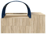 Bed Frame with Tunnel 3 pcs Sonoma Oak and Blue Engineered Wood 3423649