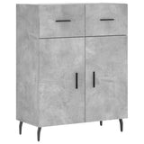 Highboard Concrete Grey 69.5x34x180 cm Engineered Wood 3198549