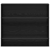 Magazine Rack 2 pcs Black Oak 80 x 12 x 70 cm Engineered Wood 890841