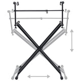 Double Braced Keyboard Stand X-Frame Black 70094