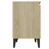 Bed Cabinets with Metal Legs Sonoma Oak 40x30x50 cm 805840