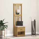 Hall Tree SANDNES 45x40x159.5 cm Solid Wood Pine 4010482
