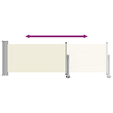 Patio Retractable Side Awning 80x300 cm Cream 48359