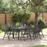 Garden Dining Set 7 pcs Anthracite Powder-coated Steel 3378814
