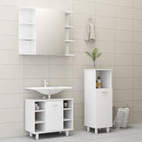 3 Piece Bathroom Furniture Set White Engineered Wood 3056943