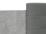 Bed Frame with LED without Mattress Concrete Grey 180x200 cm Super King 3209992