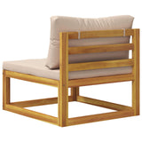Sectional Middle Sofa with Cushions 100% polyester Solid Acacia 42028304