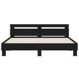 Bed Frame Black Engineered wood 160 x 200 cm Bed Frame 3207533