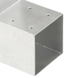 Post Connectors 4 pcs L Shape Galvanised Metal 101x101 mm 145478