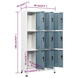 Locker Cabinet Light Grey and Dark Grey 90x45x180 cm Steel 339811