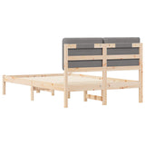 Bed Frame with Upholstered Headboard Light Grey 120 x 200 cm 877909
