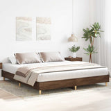 Bed Frame without Mattress Brown Oak 160x200cm Engineered Wood 3329036