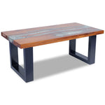 ZNTS Coffee Table Teak Resin 100x50 cm 243467