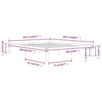 Bed Frame without Mattress White Solid Wood Pine 160x200cm 810376