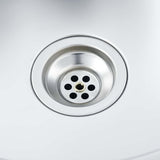Kitchen Sink Double Basin with Strainer & Trap Stainless Steel 145074