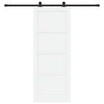 Sliding Door Manual ORKDAL White and black 83 x 211 cm 3333479