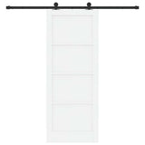 Sliding Door ORKDAL White 83 x 211 cm Solid Pine Wood 3333479