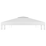 ZNTS 2-Tier Gazebo Top Cover 310 g/m² 4x3 m White 312077