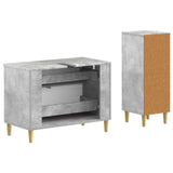 2 Piece Bathroom Cabinet Set ARNHEM Concrete Grey 3417687