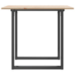 ZNTS Dining Table O-Frame 90x90x75 cm Solid Wood Pine and Steel 3282674