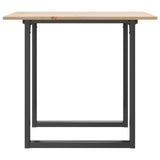 ZNTS Dining Table O-Frame 90x90x75 cm Solid Wood Pine and Steel 3282674