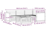 Outdoor Sofa Set 5 pcs Natural 59 x 59 x 37 cm Polyester 3384320