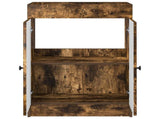 Bathroom under Sink Cabinet Smoked Oak 56 x 37.5 x 81 cm 890009