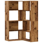 Corner Bookcase 4-Tier Old Wood 85x85x140 cm Engineered Wood 3307817