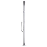 Garden Shower with Brown Base 220 cm Aluminium 3070791