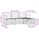 Outdoor Sofa Set 4 pcs Natural 3374594