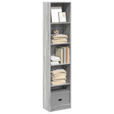 Bookcase Grey Sonoma 40x24x176 cm Engineered Wood 857797