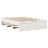Bookcase Bed without Mattress White 160x200 cm Solid Wood Pine 3308955