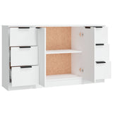 Sideboards 3 pcs White Engineered Wood 3115836