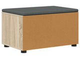 Hall Bench with Cushion with Shelf Sonoma Oak 60 x 38 x 46 cm 891474