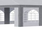 8 x 4m Galvanised Party Tent, Marquee Gazebo with Sides, Eight Windows and Double Doors, for T3398P320043