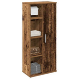 Bathroom Cabinet with Roll Holder Old Wood 39x22x90 cm 858531