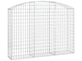 Arched Gabion Basket 150x30x140/160 cm Galvanised Iron 153447