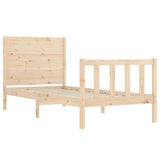 Bed Frame without Mattress Single Solid Wood Pine 3192716