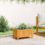 Garden Planter with Liner 54x31x30 cm Solid Wood Acacia 366429