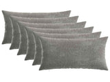Cushion Cover 6 pcs HEERLEN Dark Grey 50 x 80 cm 912000