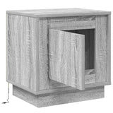 Bedside Cabinet 2 pcs Grey 44 x 34.5 x 45 cm Engineered Wood 869573