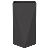 Planter 2 pcs Black 40 x 40 x 75 cm Steel 883781