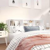 Headboard Cabinet White 180x19x103.5 cm 811880