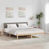 Bed frame Brown and taupe 180 x 200 cm Solid pine wood 3394356