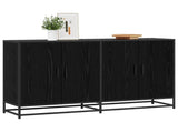 Sideboard Black Oak 134 x 35 x 76 cm Engineered Wood 3446628