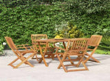 5 Piece Garden Dining Set Solid Wood Acacia 3152901