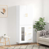 Highboard White 69.5x34x180 cm Engineered Wood 3195947