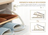 Narrow Shoe Cabinet, Slim Shoe Storage Cabinet with 3 Flip Drawers and Adjustable Shelves, 12 Pair T3398P344528
