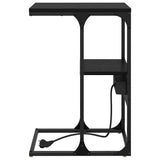 Bedside Cabinet Black Oak 41.5 x 26 x 60.5 cm Engineered Wood 859605