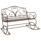 Garden Bench Antique Brown Steel 42038700